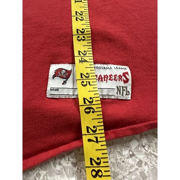 Y2K Tampa Bay Buccaneers Sewn On Patch Red Large T-shirt XL - Picture 3 of 7